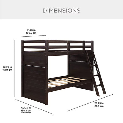 Member's Mark Tatum Collection Twin Bunk Bed, Espresso