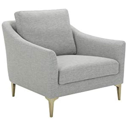 Rivet Alonzo gray upholstered accent chair